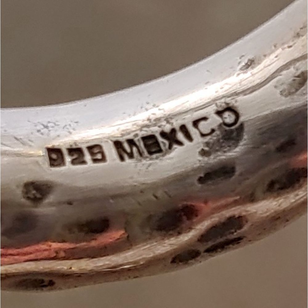 Sterling Organic Hammered Bangle Bracelet No.2 - Picture 3 of 7